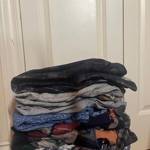 LOT - 10 Assorted Plaid and Patterned Shirts